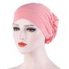Women Small Solid Color Soft Knotted Night Sleep Beanie Bonnet Chemo Hat Cover