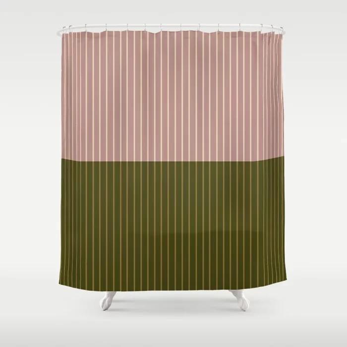 Simple Colorful Lines Modern Fashion Pattern Shower Curtain Home Decoration Creative Personalized Shower Curtains