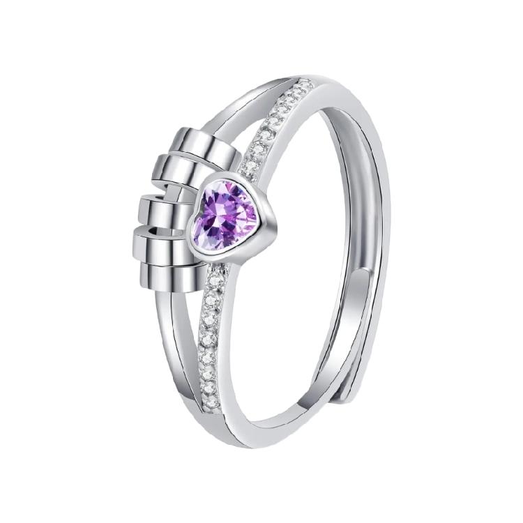 Fashionable 2 in 1 Adjustable Sturdy Brass Rings pORTABLE for Stress Relief with Heart and Rotating Bead Designs