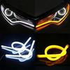 2 Pcs 30cm 45cm 60cm Vehicle DRL Flexible Tube Strip Led Car Daytime Running Lights Turn Signal Angel Eyes Car Styling