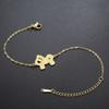 Stainless Steel Romantic Bowknot Bracelet Dainty Horse Pendant Bracelet Cute Pony Rope Bracelet for Women Jewelry Gift for He