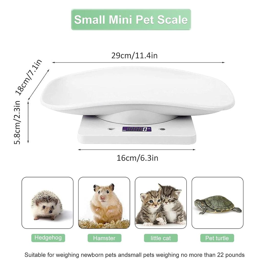 Digital Pet Scale,Small Animal Weight Scale Portable Electronic LED Scales,Multifunction Kitchen Scale,for Weighing Puppy/Kitten/Hamster/Hedgehog