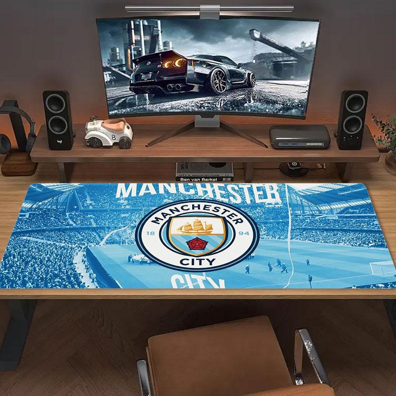 Manchester City F Large Size Mouse Pad Large Gaming Table Cushion Non-slip Laptop Tablet Big Mousepad XXL Mat Mini PC Playmat With Lock Edge