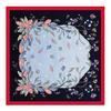 Spring and summer flower square scarf decorative printing travel shawl spot girls satin simulation silk versatile 91cm silk scarf