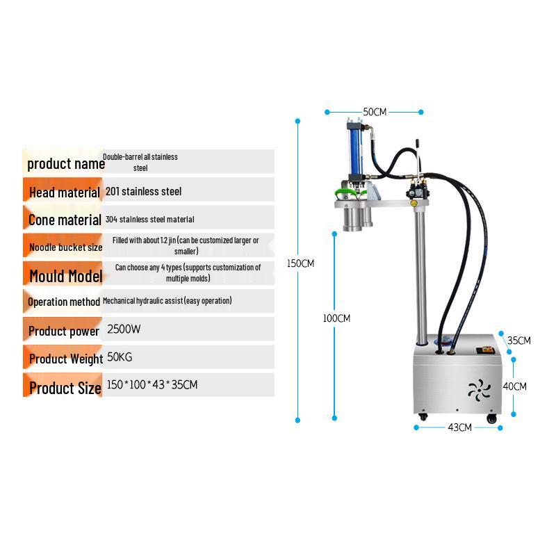Commercial Electric Stainless Steel Automatic Noodle Press for Fresh Buckwheat & Ramen