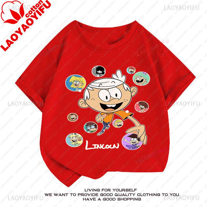 The Loud Houses Double Sides Printed T Shirt Summer Short Sleeved Cartoon Comedy Oversized Vintage Unisex Clothes Ropa De Mujer