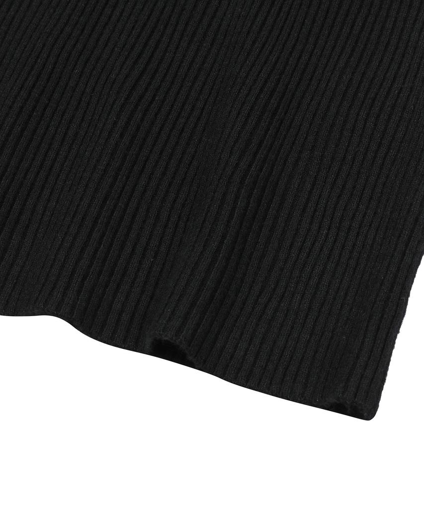 Mucent Zero V-Neck Short Sleeve Ribbed Knit (2 Colors)