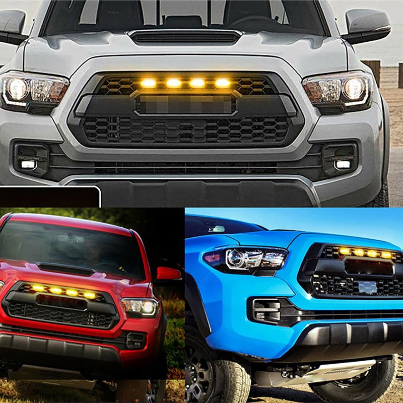 Universal LED Car Lights Front LED Grille Lights With Harness Eagle Eye Lamp For Pickup Off-Road SUV Ford Toyota Car Accessories Neon Lights 4
