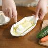 White Simple Style Ceramic Ginger Grater Tool Hand Grinder Garlic Masher Portable Carrot Ginger Grinding Kitchen Tool With Brush