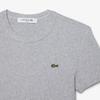 [lacoste] Women's Slim Fit Ribbed Short-Sleeve T-Shirt TF5538-56GCCA