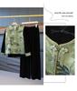 Elegant Spring Velvet Three-Piece Set: Floral Vest & Suit for Middle-Aged Women