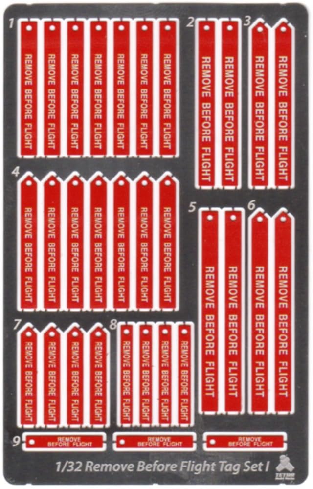 Tetra Model AA Series Remove Before Flight Tag Plastic Model Parts AA3207 1/32