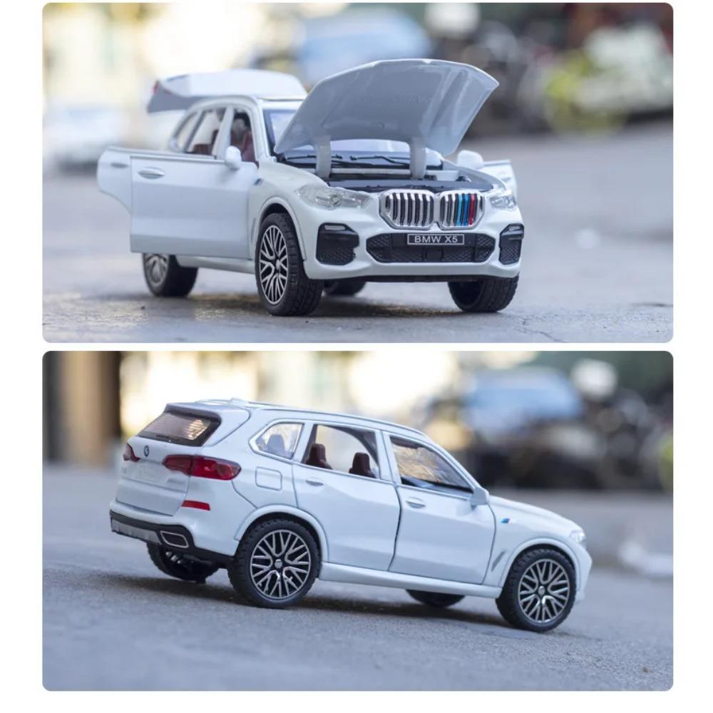1/32 BMW X5 SUV Legierungsauto Druckgussmodell Simulation Sound & Licht Pull-Back Spielzeug Sammlung Dekorative Geschenk Jungen Hausdekoration