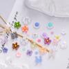 Pacchetto Materiali Gioielli per Nail Art Fiore Grande Fiore Piccolo Fiore Mini Fiore Orsetto Amore Decorazione Diamante per Unghie Super Versatile