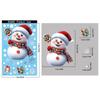 1/2 Pcs Christmas Window Clings With Snowman Santa Snowflake Patterns Removable For Xmas Holiday Party Window Decorations