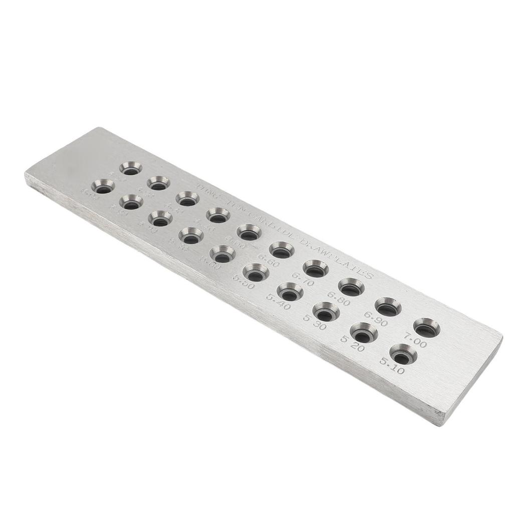 Jewelry Wire Drawplate 5.1 7.0mm Tungsten Carbide Round Draw Plate 3 Row Holes for Jewelers