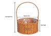 Handcrafted Bamboo and Rattan Flower Arrangement Basket for Flower Girls