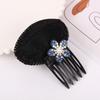 Rhinestone Puff Hair Head Cushion Flower Invisible Volume Hair Clip Shiny Fluffy Sponge Clip  Lady