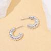European and American irregular earrings geometric stainless steel personalized fashion stud earrings K gold titanium steel irregular light luxury
