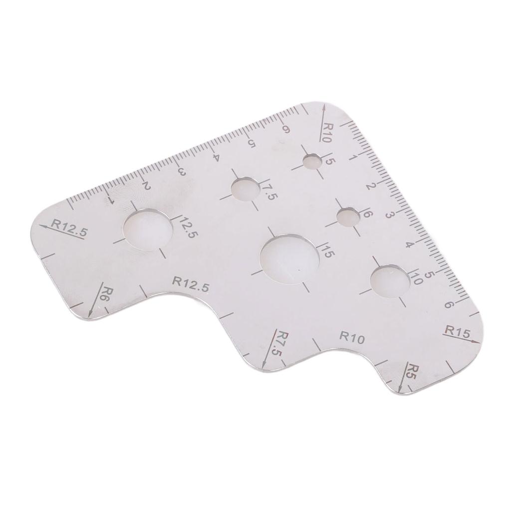 Stainless Steel Circle Template Round Leather Cutting Tool Corner Cutter for Measurement in Various Crafting Tasks