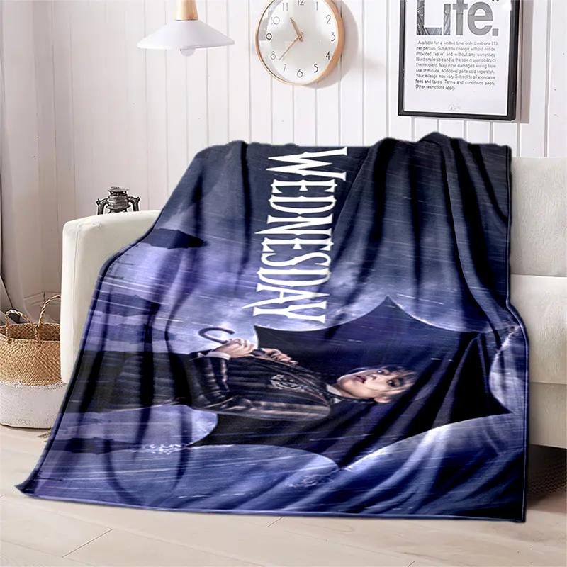 1PC Wednesday blanket, all-season lightweight home office outdoor nap multifunctional blanket, Christmas gifts
