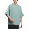 adidas Sport Casual Girocollo Pullover Logo Manica Corta T-Shirt Top Unisex Teal Grey JI6645