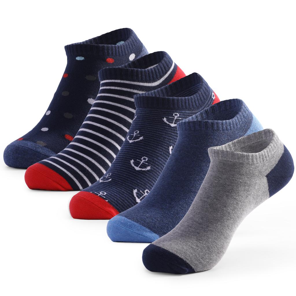 5 Pairs Low Cut Men Socks Solid Color Stripe Breathable Cotton Socks Sport Short Socks Women Men Funny  Ankle Socks,D017