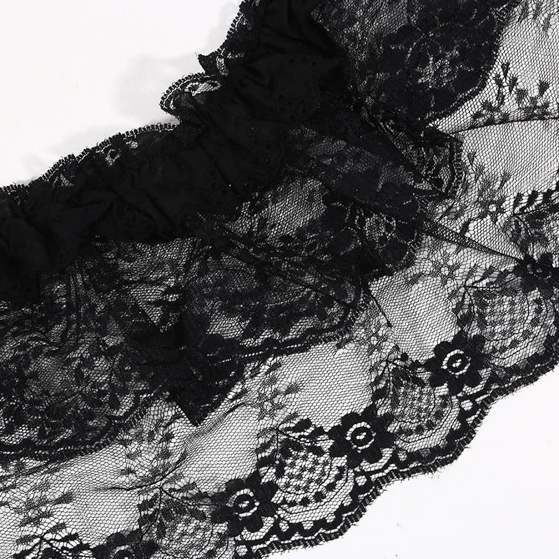 Damenmode Ballettspitze Überrock Koreanischer Stil Lagenlook Wickel Durchsichtig Tanz Minirock Furzvorhang