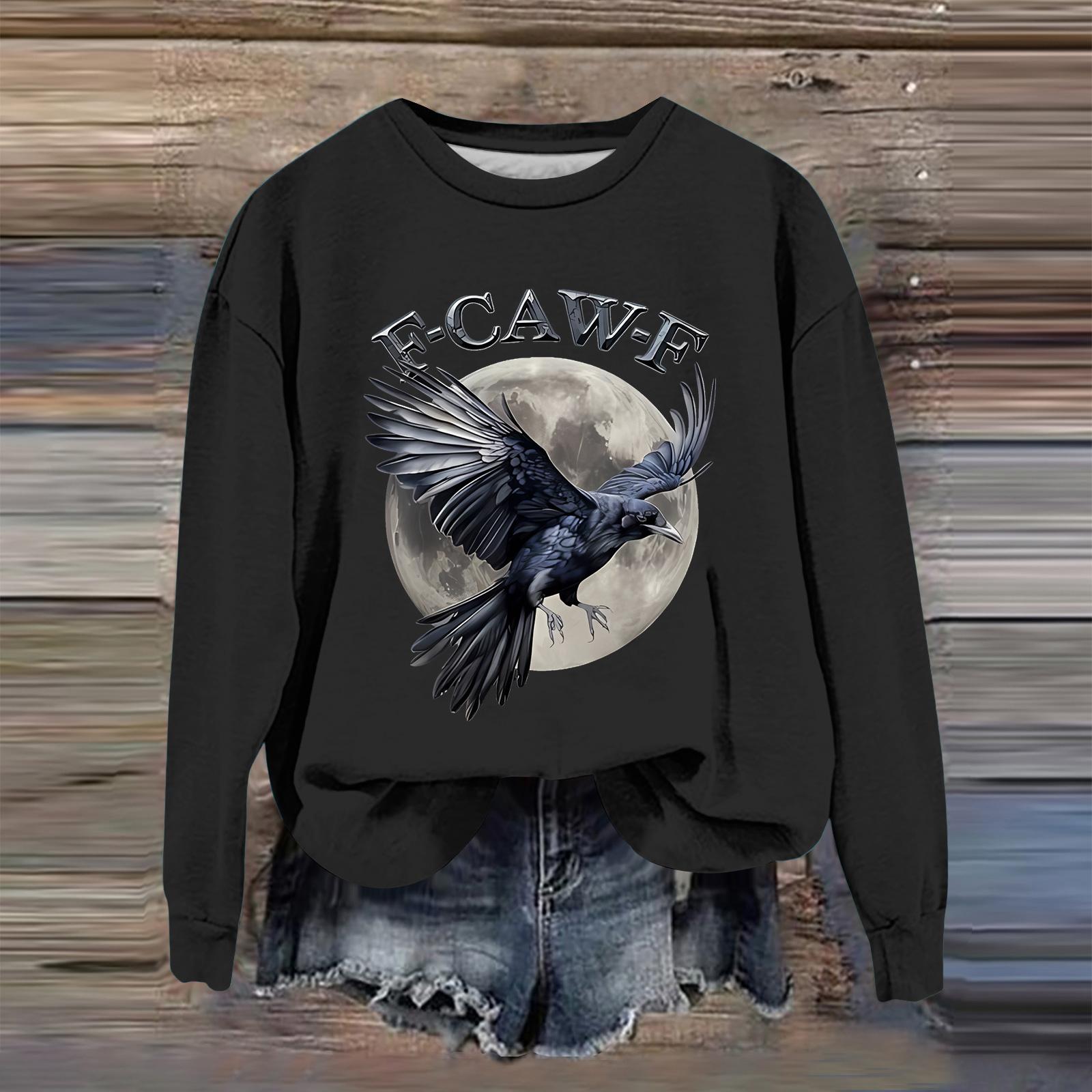 

Женская модная повседневная толстовка с длинным рукавом, свободного кроя, с принтом S чёрный