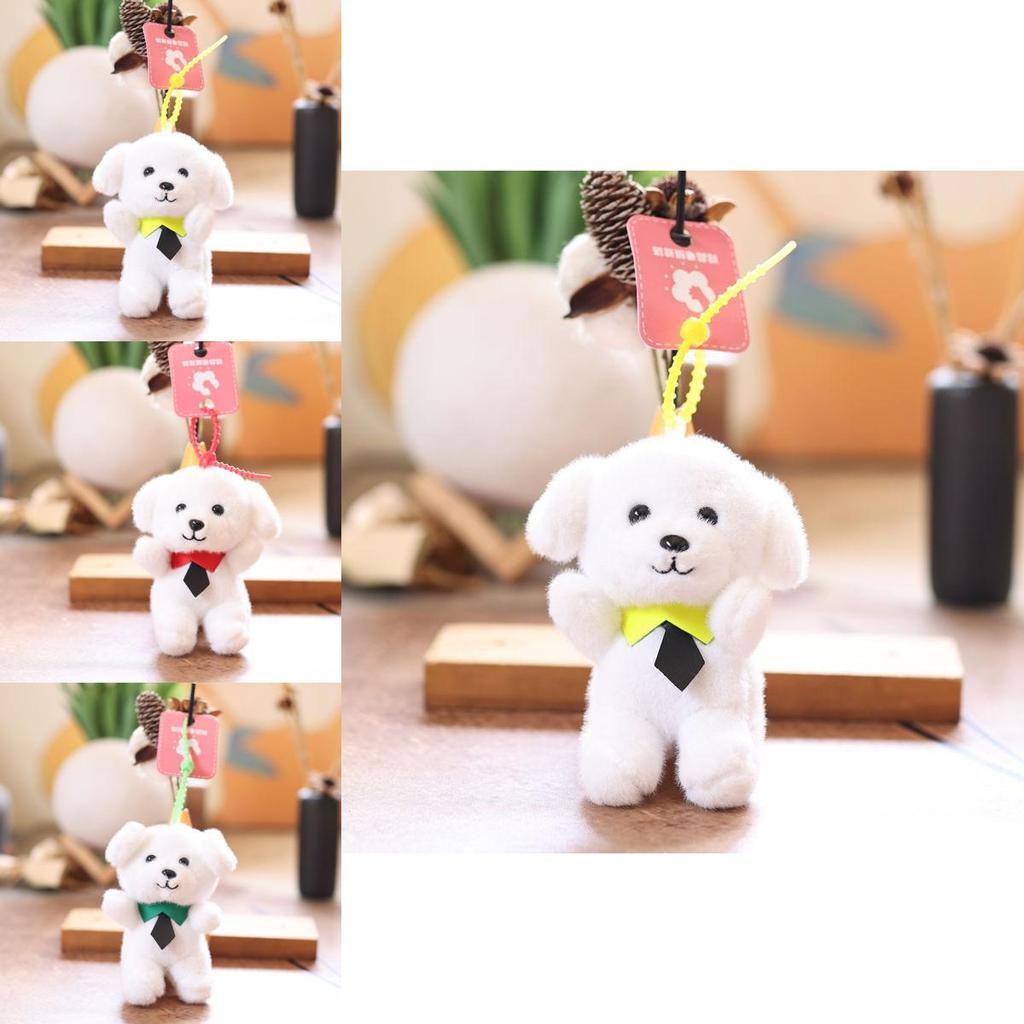 Adorable Dog Plush Toy With Pp Cotton Filling For Bags And Key Holders