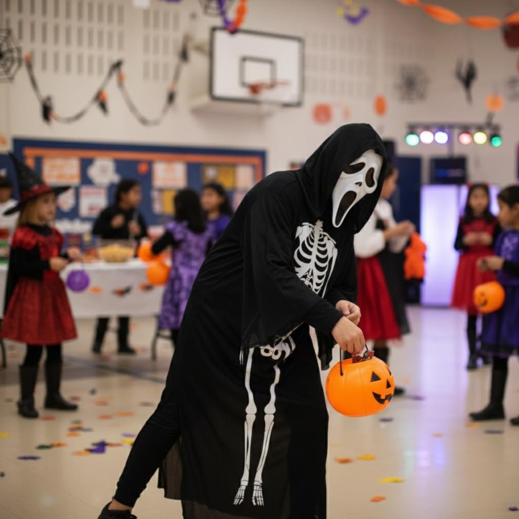 Dětský kostým na Halloween kostlivec