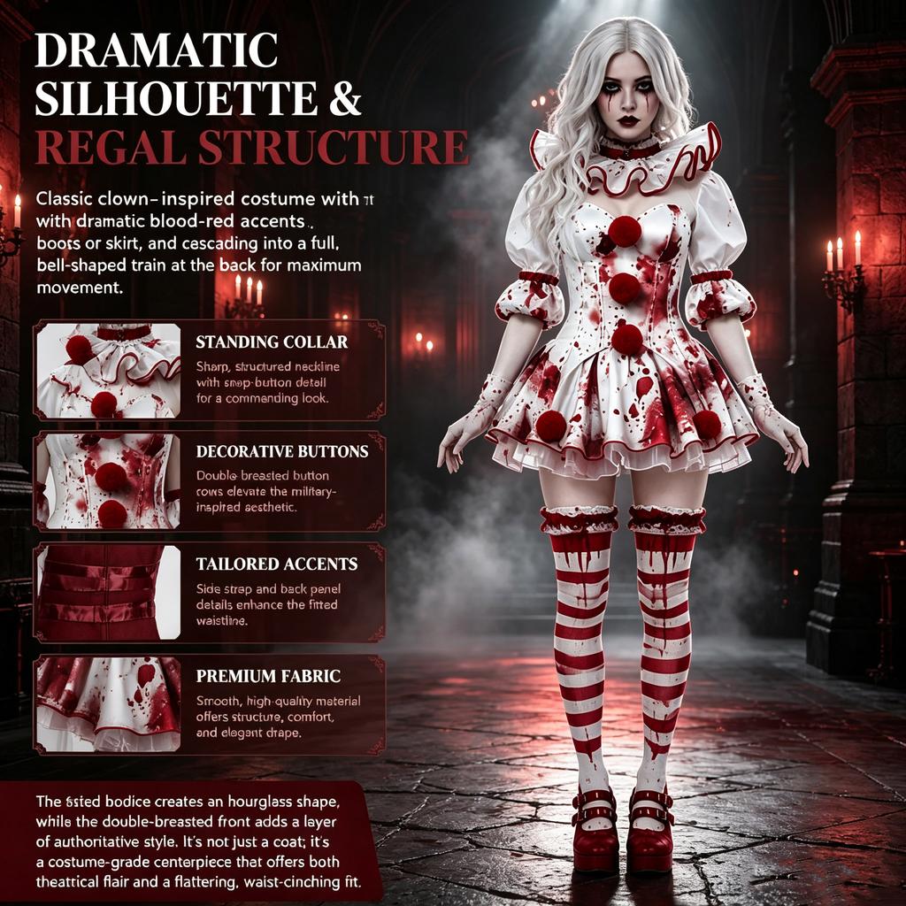Ladies' Joker Role Playing Costumes Circus Jester Dresses Halloween Party Performance Costumes Role Playing Carnival Stage Costu