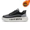 Men's shoes winter velvet two cotton shoes trendy brand versatile casual board shoes men's leather waterproof sports platform dad shoes