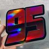 Red Laser Digital Sticker 1PC, Waterproof UV Resistant PVC Self-Adhesive Decal for Car Instrument Panel