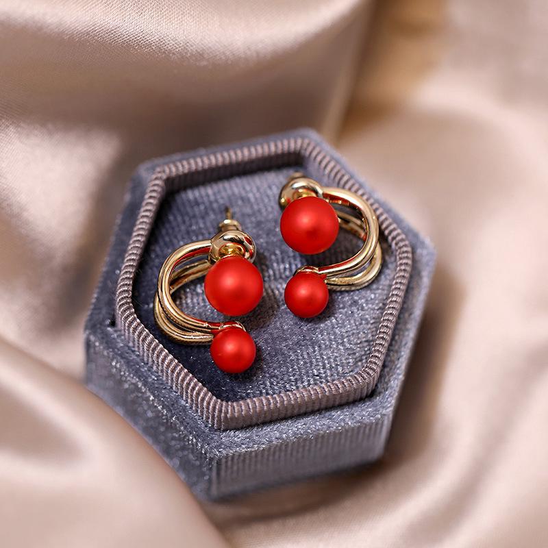 2023 Hot Design S925 Sterling Silver Pearl Stud Earrings - Two-Way Wear, Fashionable & Elegant