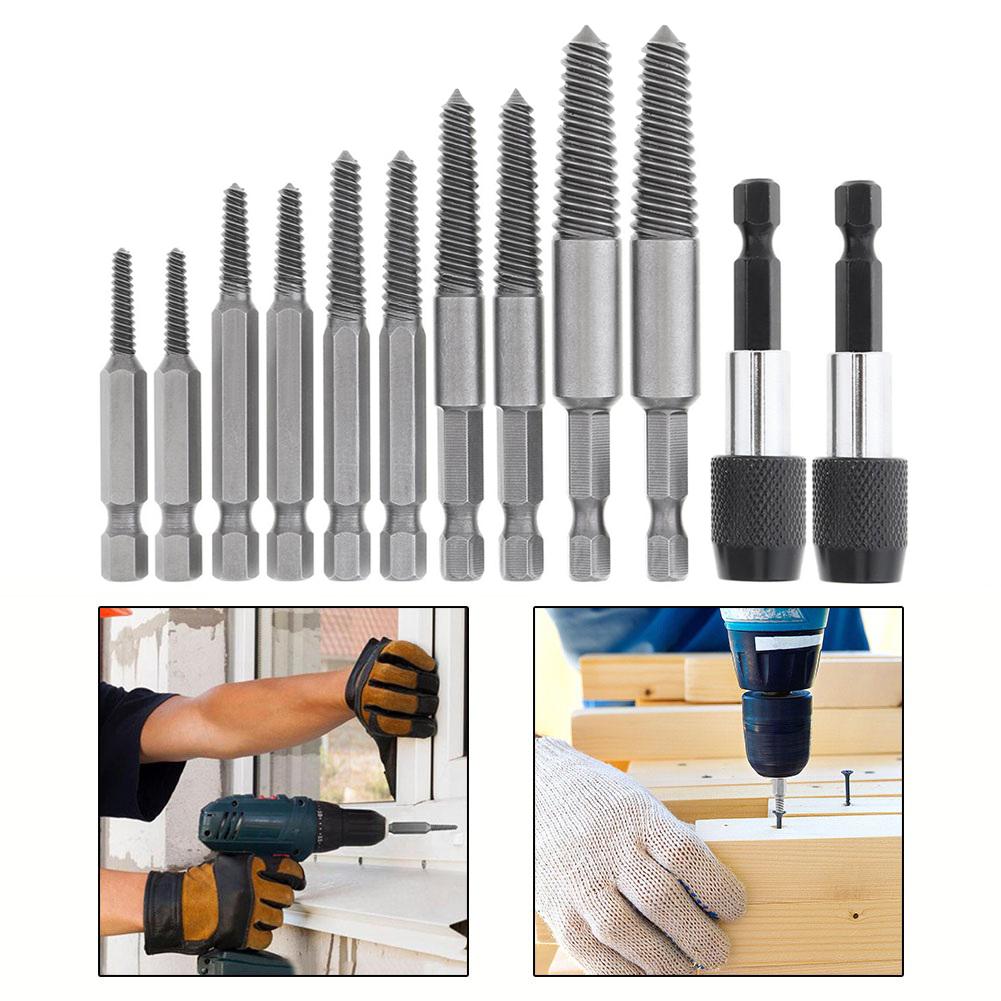 12Pcs/Set Hex Screw Extractors 6.35mm For Broken Screws