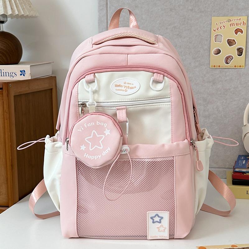 Children's schoolbag, elementary school students, junior high school girls, high-value two-piece set, high school backpack, fashion backpack