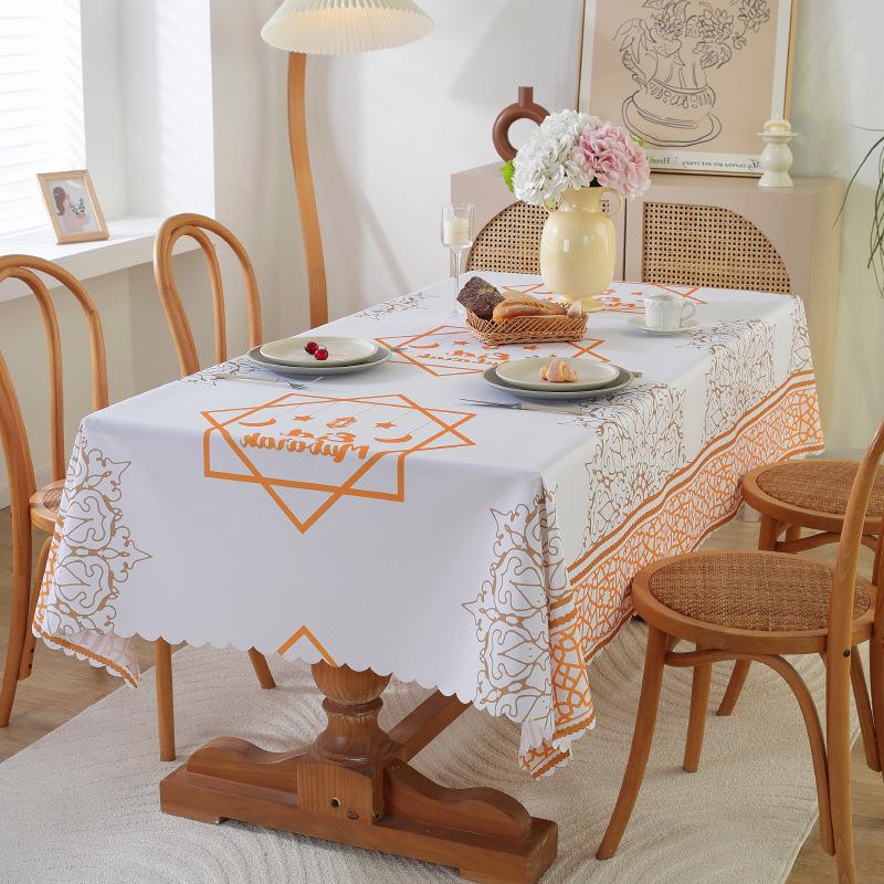 Față de masă 1BUC masă de sufragerie impermeabilă și rezistentă la grăsimi, tapițată cu țesătură din poliester