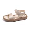 2026 Spring/Summer Girls' Open-Toe Leather Sandals - Fashionable, Casual Beach Shoes