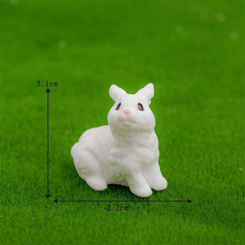 Cute Cartoon Rabbit Resin Ornaments Home Decoration Kawaii Animal Bunny Room Desk Decoration Miniature Figurine Gift Crafts