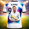 Harry Kane Estiva Abbigliamento per Bambini Stampato in 3D Maglia da Calcio T-shirt Asciugatura Rapida Traspirante Adatto per Indossare in Tutte le Stagioni