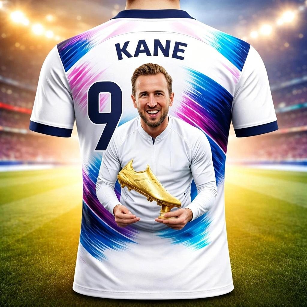 Harry Kane Estiva Abbigliamento per Bambini Stampato in 3D Maglia da Calcio T-shirt Asciugatura Rapida Traspirante Adatto per Indossare in Tutte le Stagioni