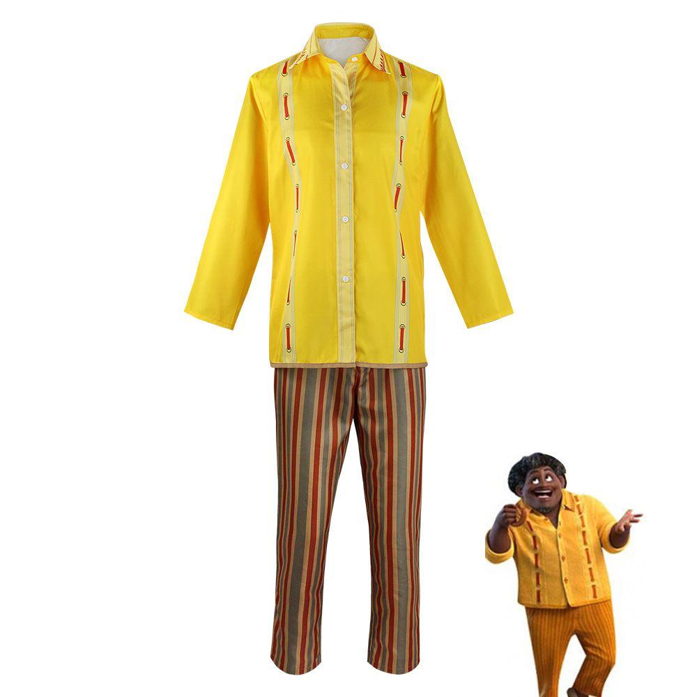 

Encanto Felix Madrigal Cosplay Costume Outfit For Boys Halloween Carnival Suit S жовтий
