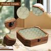 Elegant And Sturdy Wooden Jewelry Storage Box with Lid, Ideal for Earrings, Medals, Bracelets,