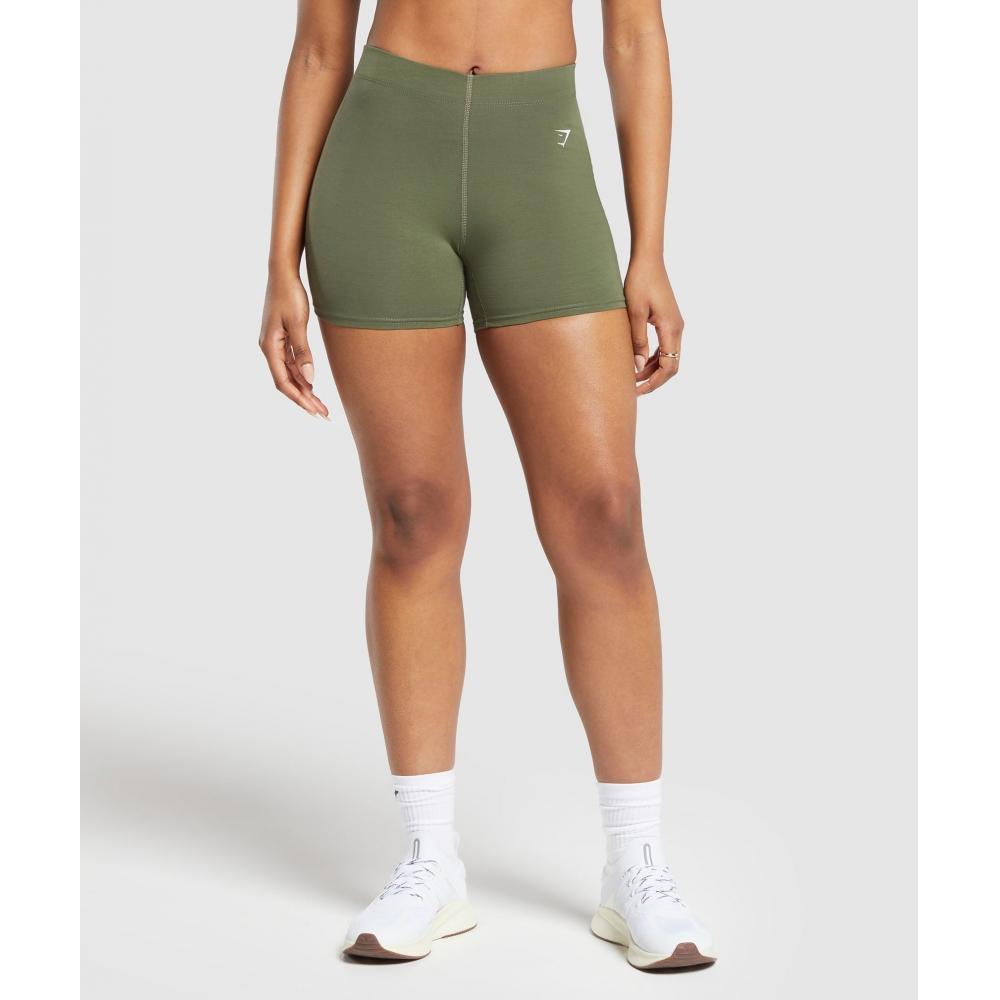 

GYMSHARK Everyday Cotton Shorts Core Olive B8A6E ECBG