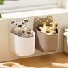 White Brown Wall Mounted Storage Box Self Adhesive Pen Holder Storage Shelf  Home Decoration