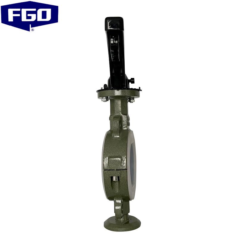 FGO D71F46-16C Lever Operated Wafer Lined Butterfly Valve