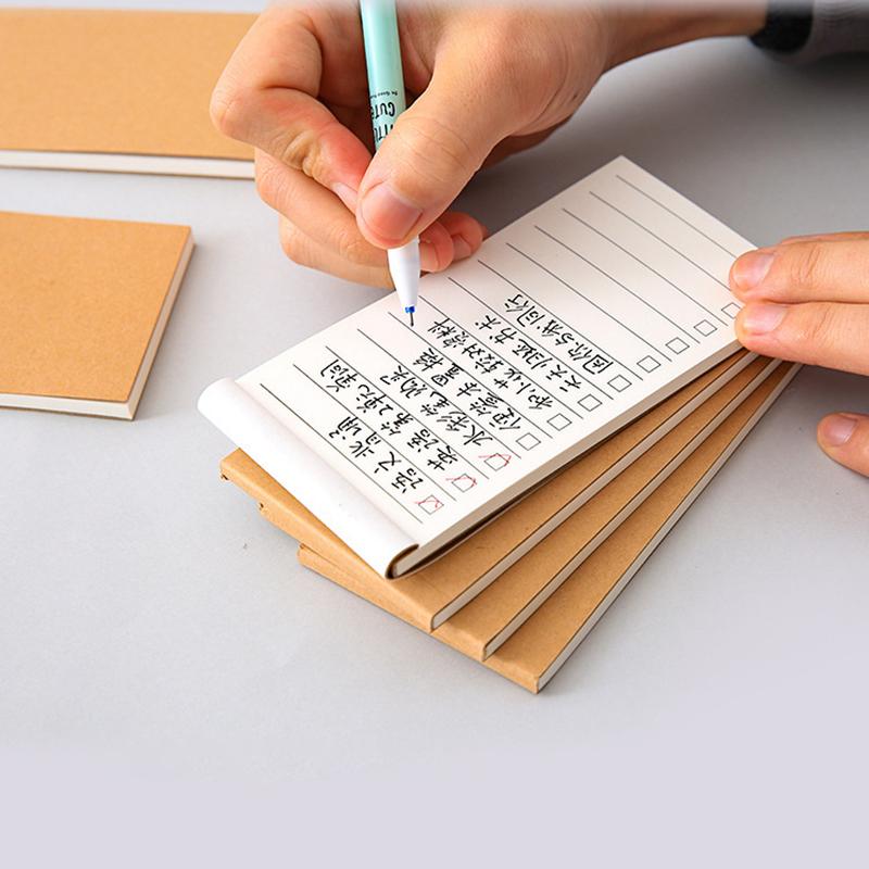 4 Typy Kraftový Papír Zápisník Plánovací Papír Prázdný Zápisník Přenosný A Odtrhávací Zápisník Ins Blok na Poznámky Seznam Úkolů Plánovač Zápisník