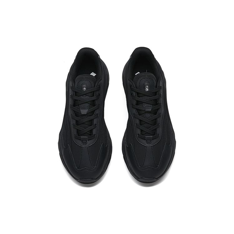 Anta Thick Sole Soft Bottom Lightweight Low Top Sports Casual Shoes Women sneaker Black 922238865-4