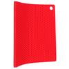 Insulation Pad Food Grade Silicone Pad AntiScalding Thickened Microwave Oven Mat for Kitchen Use(Red )
